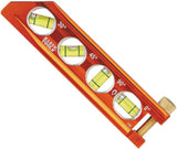 Klein Tools 935AB4V Torpedo Level – Recessed Vials and V-Groove Grip for Stable Pipe Leveling on Ladders