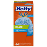 Hefty Blue Trash Bags 13 Gallon – 60-Count Bulk Supply for Uninterrupted Home Office Workflow
