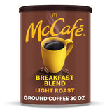 McCafe Breakfast Blend Light Roast Ground Coffee, 30 oz Canister – Single-Ingredient Arabica for a Clean Pantry