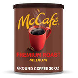 McCafe Premium Roast Medium Roast Ground Coffee 30 oz Canister – Low-Acidity Brew for Sensitive Stomachs and GERD