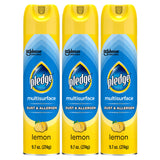 Pledge Dust & Allergen Multisurface Cleaner – Worry-Free Daily Dusting Around Pets and Kids, Lemon Scent 3-Pack