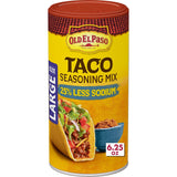 Old El Paso 25% Less Sodium Taco Seasoning – Heart-Healthy Pantry Staple for Lower-Sodium Meal Prep