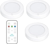 Brilliant Evolution Wireless LED Puck Light 3 Pack – Flameless Kids Room Night Light with Cool LED Surface