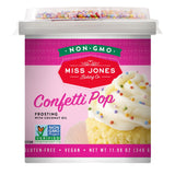 Miss Jones Baking Co. Confetti Pop Vegan Frosting, 11.98 oz – School-Safe Cupcake Decorating for Allergy-Aware Classrooms