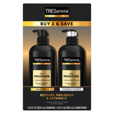 TRESemmé Rich Moisture Shampoo and Conditioner Set – Clean, Free-From Formula Safe for Family Bathrooms, 2 x 28 oz