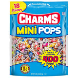 Tootsie Roll Charms Mini Pops – Allergy-Safe Candy for Kids' Lunchboxes and Classroom Treat Bags, 400 Individually Wrapped Lollipops