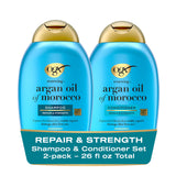 OGX Renewing + Argan Oil of Morocco Shampoo & Conditioner Set – Aromatherapy Shower Experience with Citrus-Woody Scent for Stress Relief, 13 fl oz 2 Pack