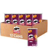 Pringles BBQ Potato Crisps – Pre-Portioned Office Pantry Snack Between Meetings, 12-Count