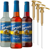 Torani Vanilla and Caramel Syrup Bundle with Pumps – Safe BPA-Free Bottles for Family Kitchens and Breakfast Nooks