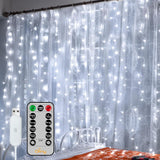Ollny Curtain Lights 6.6x6.6ft – Minimalist Warm White LED Backdrop with Clean Lines and Single-Color Soft Glow