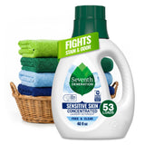 Seventh Generation Fragrance-Free Laundry Detergent for Allergy-Prone Households, Dermatologist-Tested Plant-Based