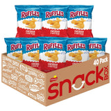 Ruffles Cheddar & Sour Cream Potato Chips 1oz Bags 40 Count Office Break Room Snack & Conference Room Pantry Staple