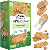 Nonni's Pistachio Almond Crisps – Premium California Almond & Pistachio Biscotti-Style Crisps for the Connoisseur's Coffee Bar