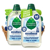 Seventh Generation EasyDose Laundry Soap – Compact 70% Lighter Bottle for Small Laundry Closets and Minimalist Home Storage, 66 Loads