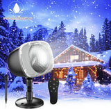 LuminScape Snowfall Projector – Clean Single-Lamp Holiday Decor for Uncluttered Interiors