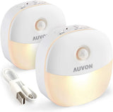 AUVON Rechargeable Night Light 2-Pack – Practical Housewarming Gift for New Homeowners