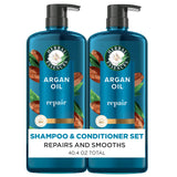 Herbal Essences Argan Oil Shampoo & Conditioner Set – Gentle pH-Balanced Cleanser Safe for Color-Treated Hair, No Harsh Additives