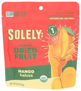 SOLELY Organic Dried Mango Halves – Lightweight Trail Snack for Hiking and Backpacking