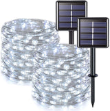 JMEXSUSS Flameless Solar String Lights 2 Pack, Smoke-Free and Heat-Free Fairy Lights Safe for Kids Rooms and Nurseries