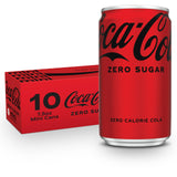 Coca-Cola Coke Zero Sugar Mini Soda 10 Pack – Thoughtful Hostess Gift for Holiday Parties and Housewarming Celebrations