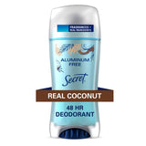 Secret Aluminum Free Deodorant for Women Coconut 2.4 oz – Thoughtful Stocking Stuffer and Birthday Gift for Her