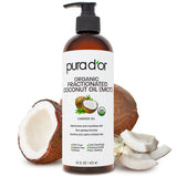 PURA D'OR Organic Fractionated Coconut Oil – Single-Bottle Multi-Use Moisturizer for Uncluttered Bathroom Counters and Intentional Routines