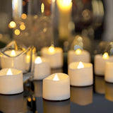 Homemory 48-Pack Waterproof LED Tea Lights – Wind-Proof Battery Candles for Patio Tables, Garden Parties & Outdoor Dining