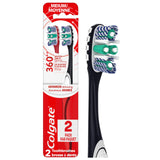 Colgate 360 Optic White Advanced Whitening Toothbrush – Mindful Daily Oral Care Ritual for Brighter Smiles, 2 Pack