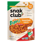 Snak Club Tajin Toasted Corn – Office Desk Drawer Snack with Mild Tajin Chili-Lime, Resealable 11 oz Pouch