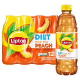 Lipton Diet Peach Iced Tea – On-the-Go Refreshment for Outdoor Workouts and Hikes, 16.9 Fl Oz Bottles