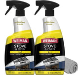 Weiman Heavy Duty Stove and Oven Cleaner and Degreaser for Streamlined Meal Prep Reset Routines, No-Drip Cling Foam 24 Oz 2-Pack