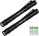 LE LED Pen Flashlight 2-Pack – Practical Stocking Stuffer Gift for Dad, Husband and Grandpa