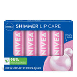 NIVEA Smoothness Lip Care 3-in-1 Pack of 4 – Thoughtful Holiday Gift for Coworkers, Friends, and College Students