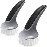 MR.SIGA Dish Brush Set with Scraper Edge, Thoughtful Kitchen Gift for Newlyweds, Daily Cookware Cleaning