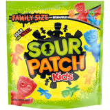 SOUR PATCH KIDS Assorted Fruit Chewy Candy, 1.8 lb Family Size Resealable Bag for Playdates and After-School Snacking