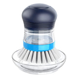 MR.SIGA Soap Dispensing Dish Brush – Slip-Resistant TPR Grip for Steady Wet Handling