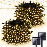 Lumify Solar String Lights Cool White – Understated Green-Wire Lighting for Clean, Intentional Spaces