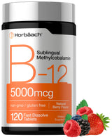 Horbäach B12 5000 mcg – Fast-Dissolve Methylcobalamin for Office Focus and Workday Energy