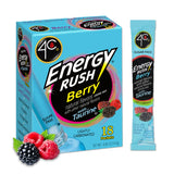 4C Energy Rush Stix Berry – Sugar Free Pre Workout Hydration Packets with Taurine for Gym Bag Ready Energy