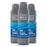 Dove Men+Care Clean Comfort Deodorant Spray – Self-Care Wind-Down Essential, 1/4 Moisturizing Cream for Razor Burn Relief