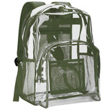 Vorspack Clear Backpack Heavy Duty Foldable PVC Festival Ready Backpack for Concert Venues - Black