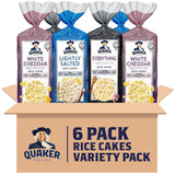Quaker Large Rice Cakes Variety Pack – Quiet Crunchy Desk Snack for Focused Workdays