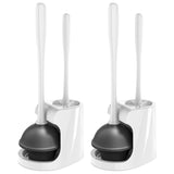 MR.SIGA Toilet Plunger and Bowl Brush – Compact All-in-One Holder for the Uncluttered Home