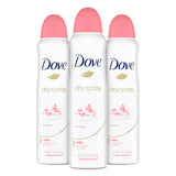 Dove Dry Spray Antiperspirant Rose Petals 3-Pack - Streamlined Underarm Care for an Intentional Bathroom