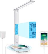 LAOPAO Desk Lamp with Wireless Charger – Practical Housewarming Gift for New Apartment, Dorm, or First Home