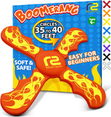 Outdoor Boomerang for Beach and Backyard - EVA Foam Floats in Water, Portable Set of 2
