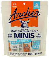 Archer Original Mini Beef Sticks – Keto and Paleo Friendly High-Protein Snack for Clean Eating, 4 OZ