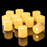 Homemory Rechargeable Votive Candles for Uncluttered Spaces, Matte Ivory LED Tea Lights with Hidden Timer Controls