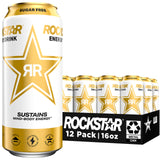 Rockstar Sugar Free Energy Drink, 16 Fl Oz Cans (Pack of 12) for Pre-Workout Nutrition Plans, Guarana and Taurine Blend