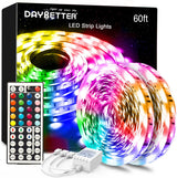 DAYBETTER LED Strip Lights – Clean Minimalist Bedroom Accent, Single Color and White LED for Simple Home Aesthetic